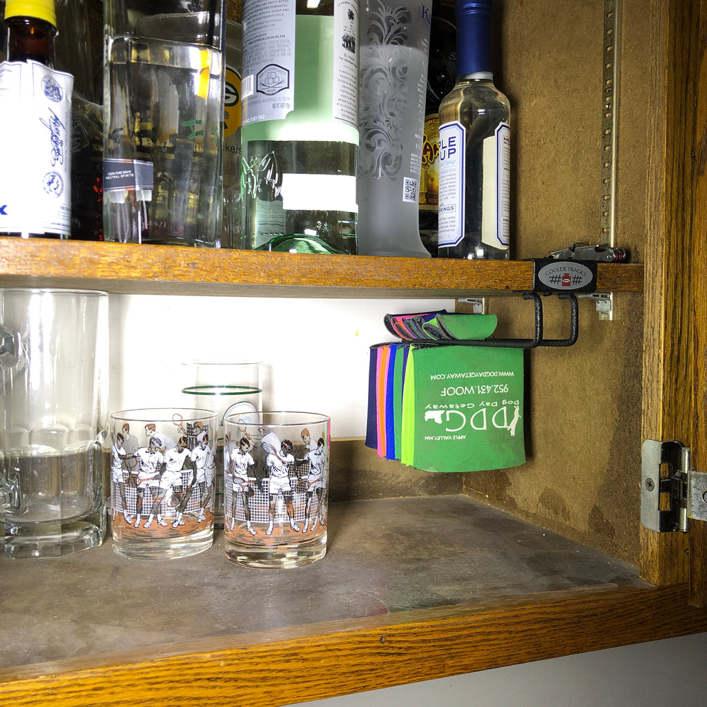 man cave, basement bar, Fathers Day, best fathers day gift, unique fathers day gift idea, koozie, coozie, can cooler
